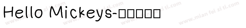 Hello Mickeys字体转换